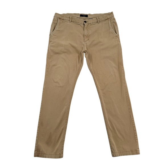 Matchstick Other - Matchstick Argus Men 36x28.5 Khaki Chino Pants Tan Cotton Stretch Straight Leg